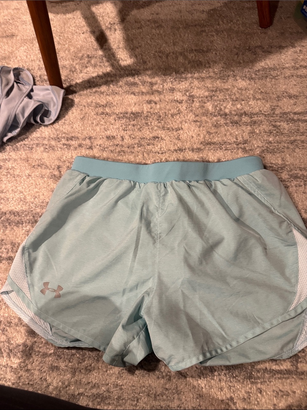 Under Armour Women's Light Teal Athletic Running Shorts